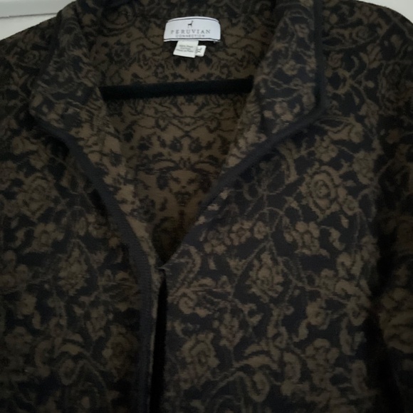 Peruvian Connection 100% cotton floral duster coat - Picture 3 of 9